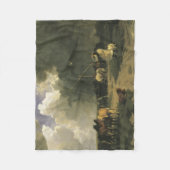 Paarden in een regenbui (paardachtigen) fleece deken (Voorkant)