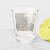 Paarden in een regenbui (paardachtigen) shot glas (Achterkant)