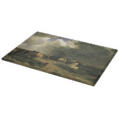 Paarden in een regenbui (paardachtigen) snijplank (Hoek)