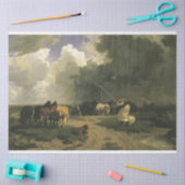 Paarden in een regenbui (paardachtigen) tissuepapier (Craft)