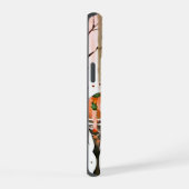 Paarden in een rood bos aangepaste naam iPhone 15 case (Rechterkant)