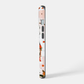 Paarden in een rood bos aangepaste naam iPhone 15 case (Linkerkant)