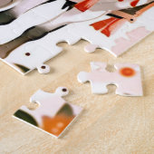 Paarden in een rood bos legpuzzel (Zijkant)