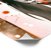 Paarden in een rood bos perfect poster (Hoek)