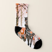 Paarden in een rood bos sokken (Links binnenkant)