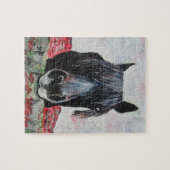 Paarden in een ruitenschildermachine legpuzzel (Horizontaal)