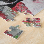 Paarden in een ruitenschildermachine legpuzzel (Zijkant)