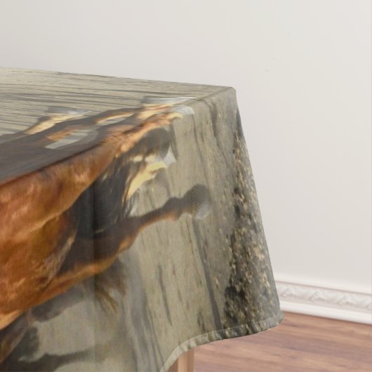 Paarden in een scheut tafelkleed (Voorbeeld)