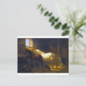 Paarden in een Stabiel Briefkaart (Staand voorkant)