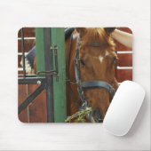 Paarden in een stabiel muismat (Met muis)