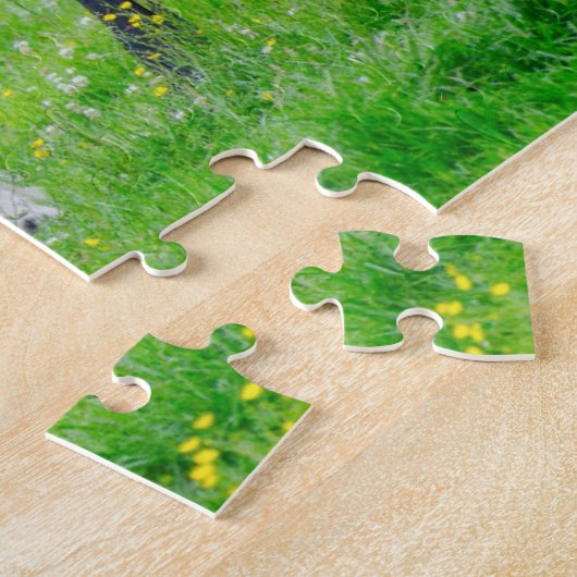 Paarden in een veld legpuzzel (Zijkant)