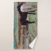 Paarden in een weide, Edgar Degas Badhanddoek (Badhanddoek)
