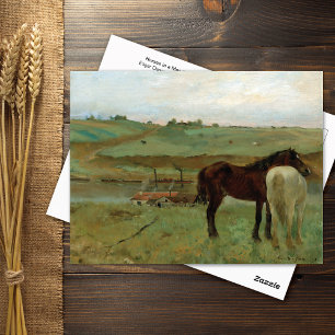 Paarden in een weide Edgar Degas Briefkaart