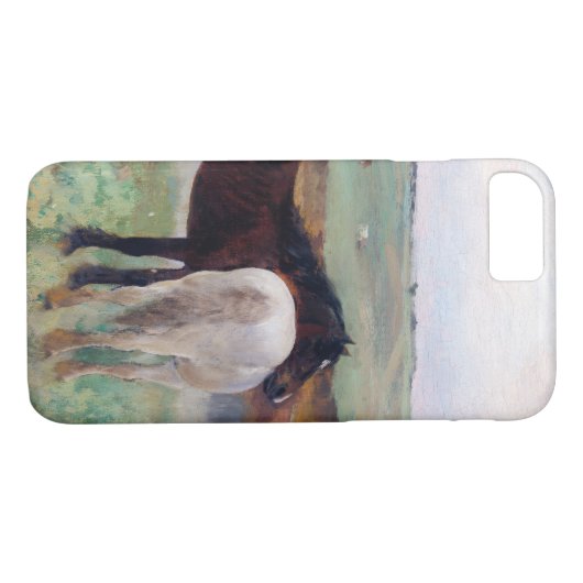 Paarden in een weide, Edgar Degas Case-Mate iPhone Case (Achterkant (Horizontaal))