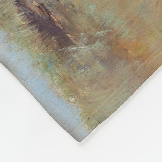 Paarden in een weide, Edgar Degas Fleece Deken (Hoek)