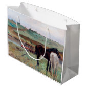 Paarden in een weide, Edgar Degas Groot Cadeauzakje (Achterkant Gekanteld)