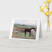 Paarden in een weide, Edgar Degas Kaart (Gele Bloem)