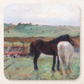 Paarden in een weide, Edgar Degas Kartonnen Onderzetters (Voorkant)