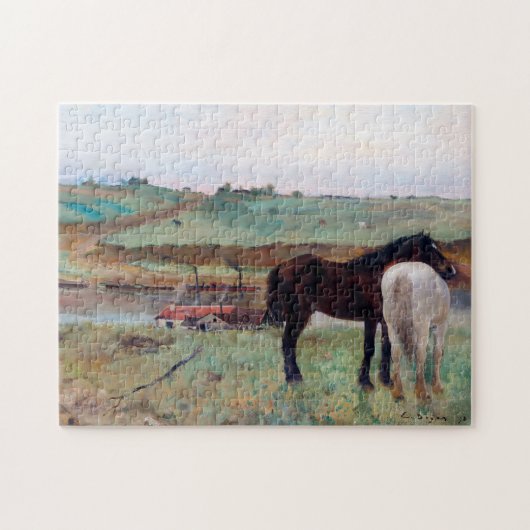 Paarden in een weide, Edgar Degas Legpuzzel (Horizontaal)