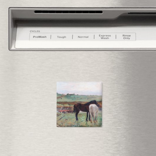 Paarden in een weide, Edgar Degas Magneet (Insitu (Vaatwasser))
