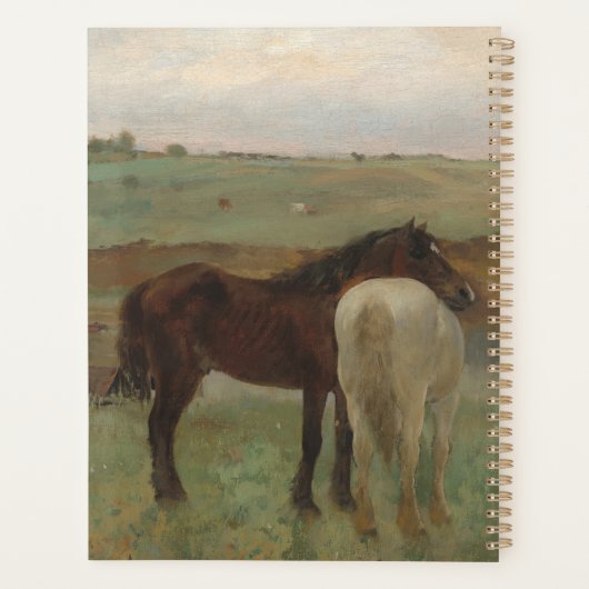 Paarden in een weide - Edgar Degas Planner (Achterkant)