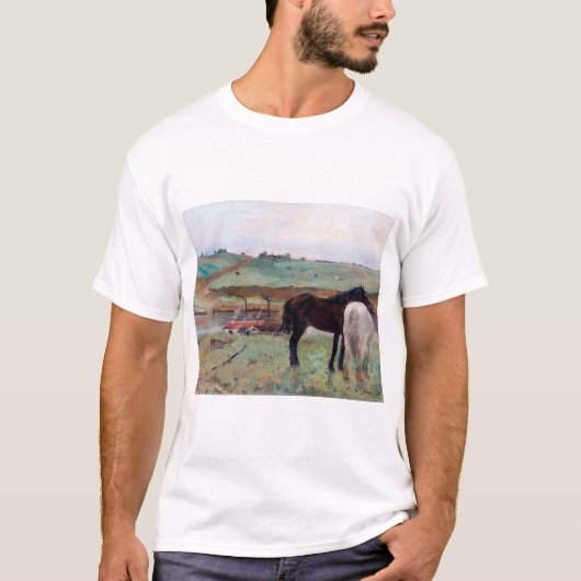 Paarden in een weide, Edgar Degas T-shirt (Voorkant)