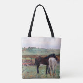Paarden in een weide, Edgar Degas Tote Bag (Achterkant)