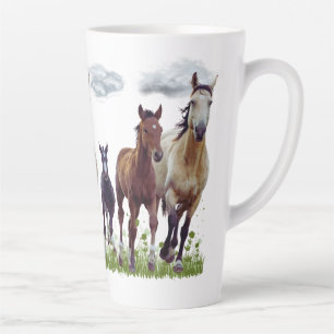 Paarden in een Weide Latte Mok