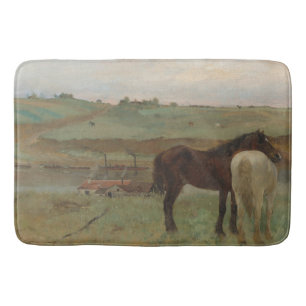 Paarden in een weide, olieverfschilderij, Edgar De Badmat