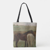 Paarden in een weide, olieverfschilderij, Edgar De Tote Bag (Achterkant)