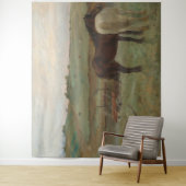 Paarden in een weide, olieverfschilderij, Edgar De Wandkleed (In situ)