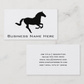 Paarden in Galop Black Silhouette Visitekaartje (Voorkant / Achterkant)