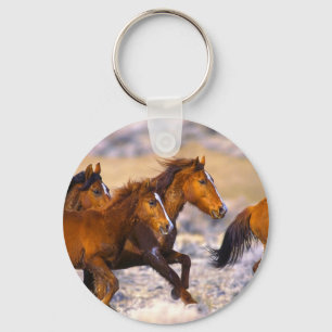 Paarden in galop sleutelhanger