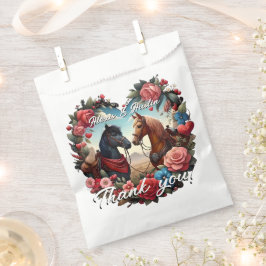 Paarden in Hart Bedankzakje