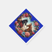 Paarden in Heart Blue Servet (Hoek)