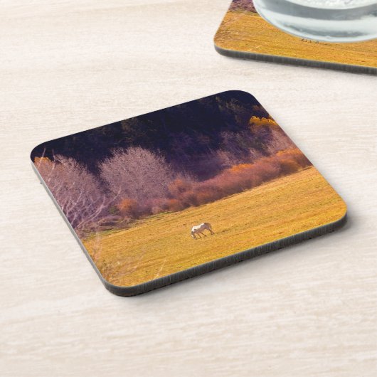 Paarden in Herfst I Drankjes Onderzetter (Linkerzijde)