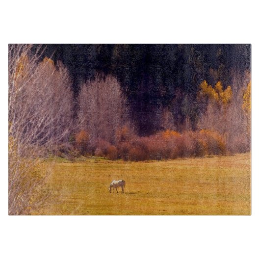 Paarden in Herfst I Snijplank (Voorkant)