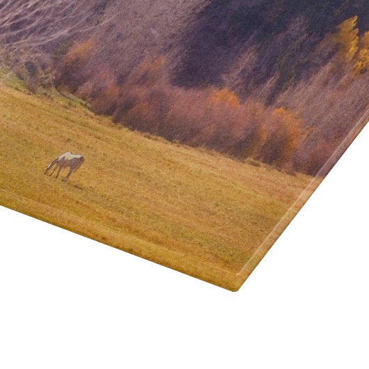 Paarden in Herfst I Snijplank (Hoek)