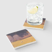 Paarden in Herfst I Stenen Onderzetter (Zijkant)