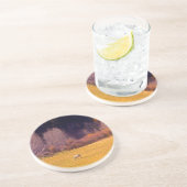 Paarden in Herfst I Zandsteen Onderzetter (Zijkant)