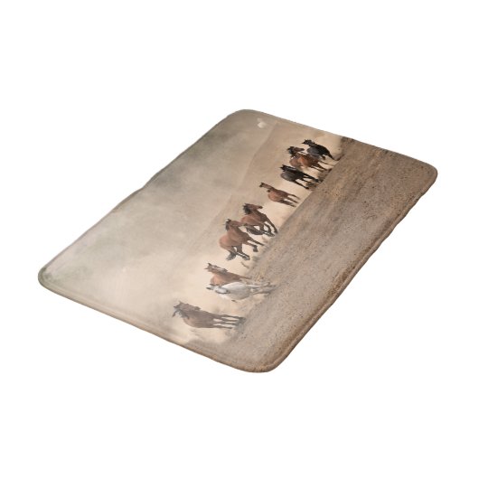 Paarden in Herfst II Badmat (Gekanteld)