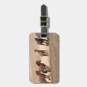 Paarden in Herfst II Bagagelabel (Voorkant verticaal)