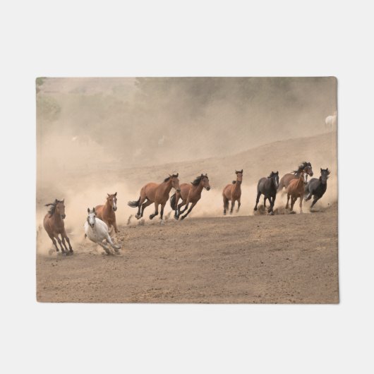 Paarden in Herfst II Deurmat (Voorkant)