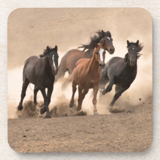 Paarden in Herfst II Onderzetter (Voorkant)