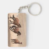 Paarden in Herfst II Sleutelhanger (achterkant)