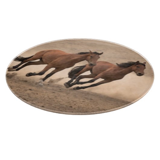 Paarden in Herfst II Snijplank (Hoek)