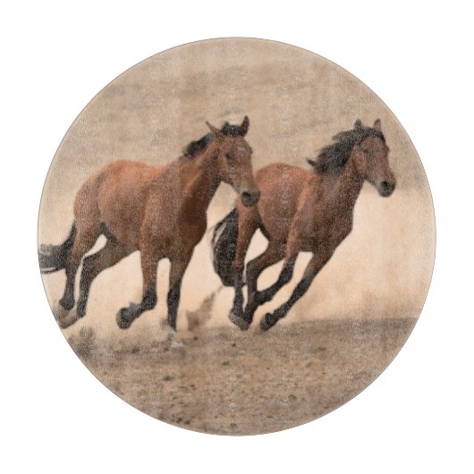 Paarden in Herfst II Snijplank (Voorkant)