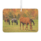 Paarden in Herfst Luchtverfrisser (Achterkant)