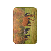 Paarden in herfstdierbonnen badmat (Voorkant Verticaal)