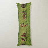 Paarden in het departement Pasture Lichaamskussen (Achterkant (Verticaal))